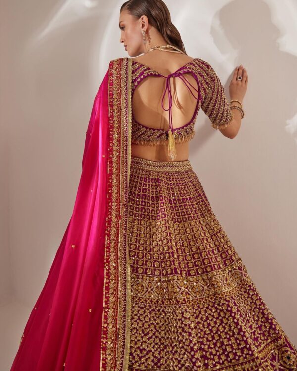 Designer wedding lehenga choli with embroidery