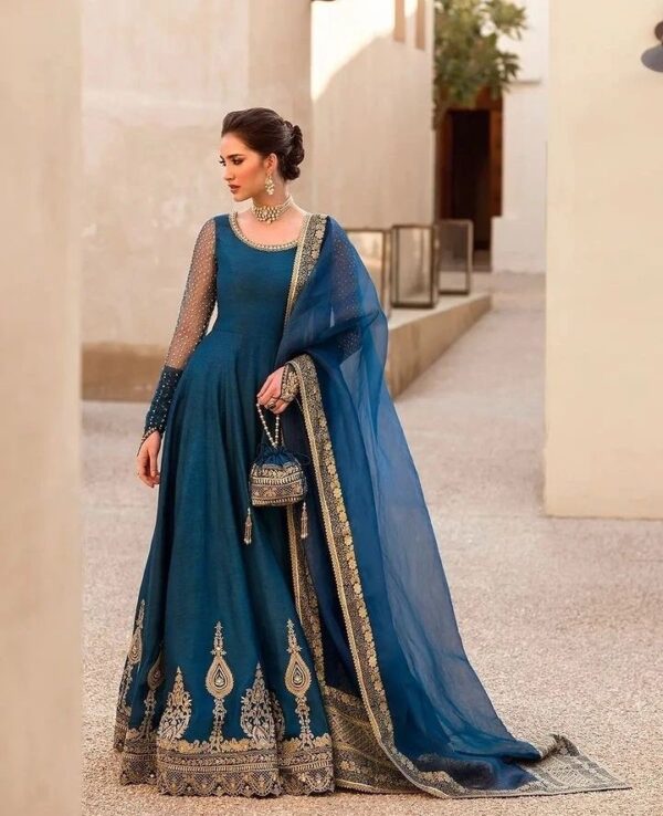 Designer Partywear anarkali with lehenga