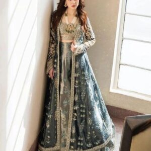 Designer split jacket with lehenga