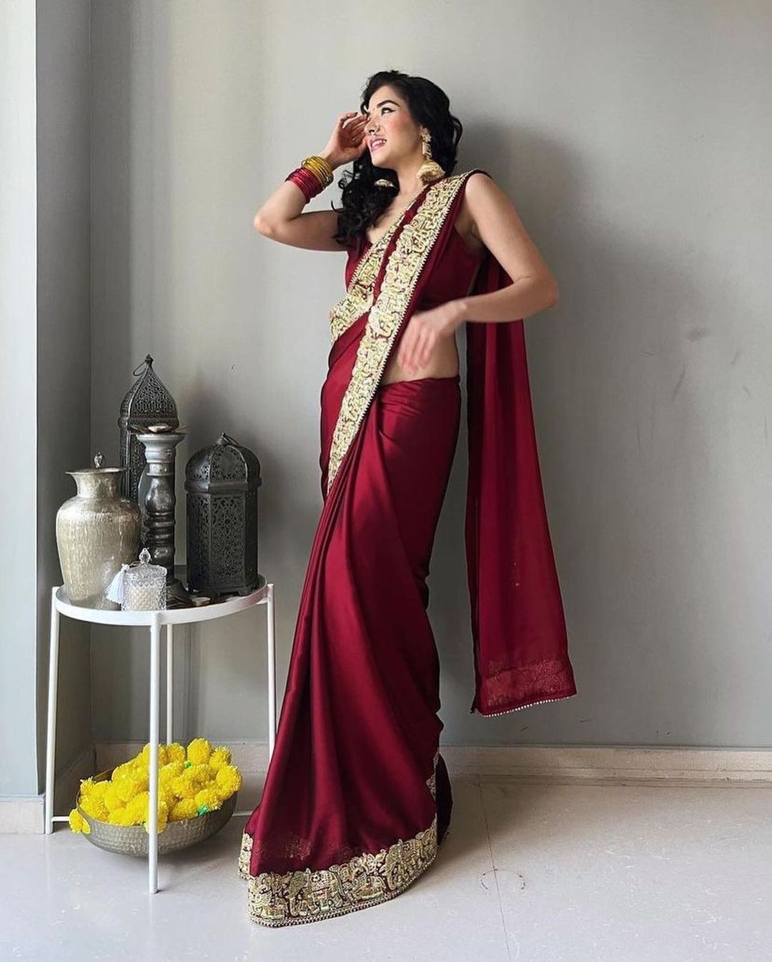 Women's Silk Blend Maroon Woven Design Designer Saree With Blouse Piece -  Sareemall in 2024 | Blouse piece, Ethnic sarees, Saree designs