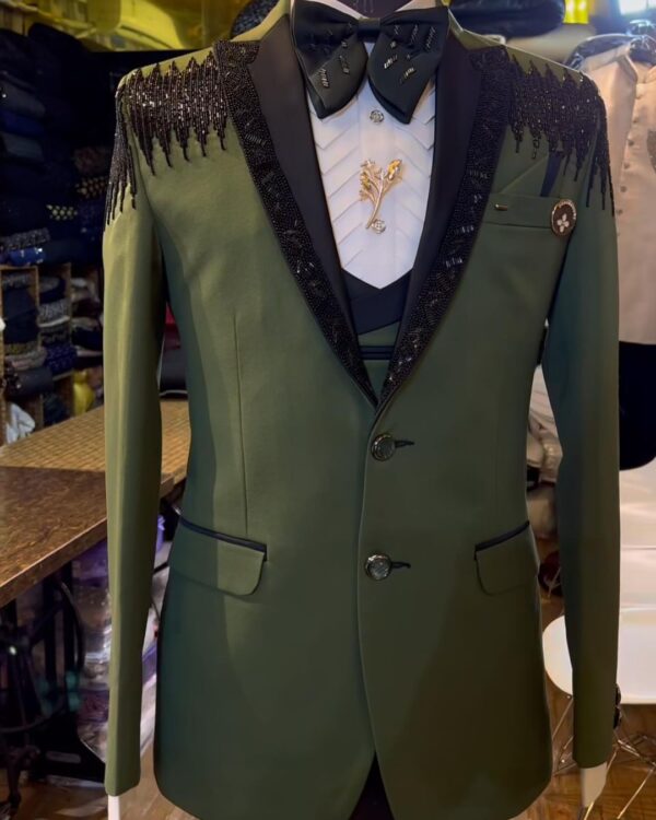 Mehndi designer Tuxedo suit
