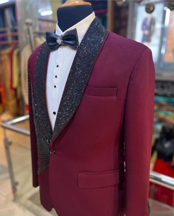 designer tuxedo suit with handwork