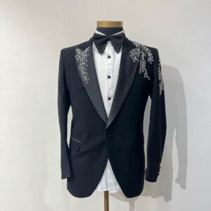 Designer tuxedo suit with embroidery