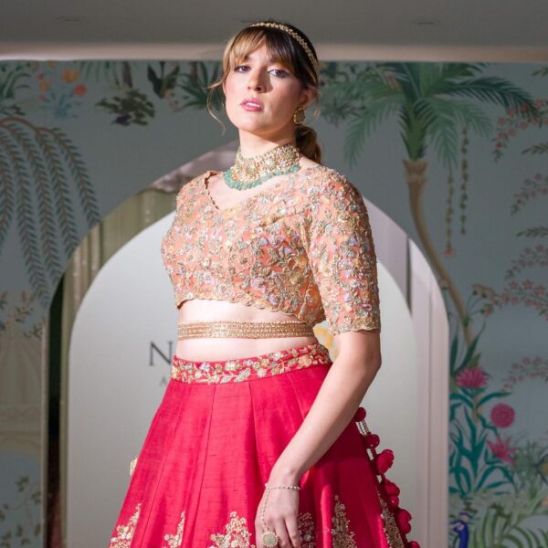 Designer wedding lehenga choli with embroidery