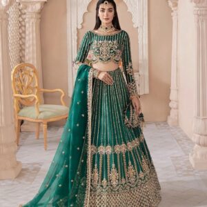 Indian Style wedding lehenga choli with embroidery