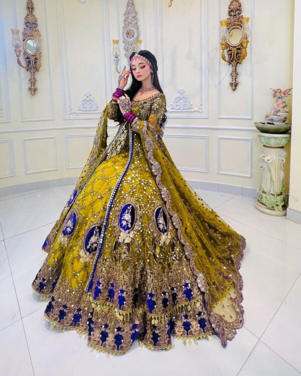 designer wedding lehenga with split jacket with embroidery