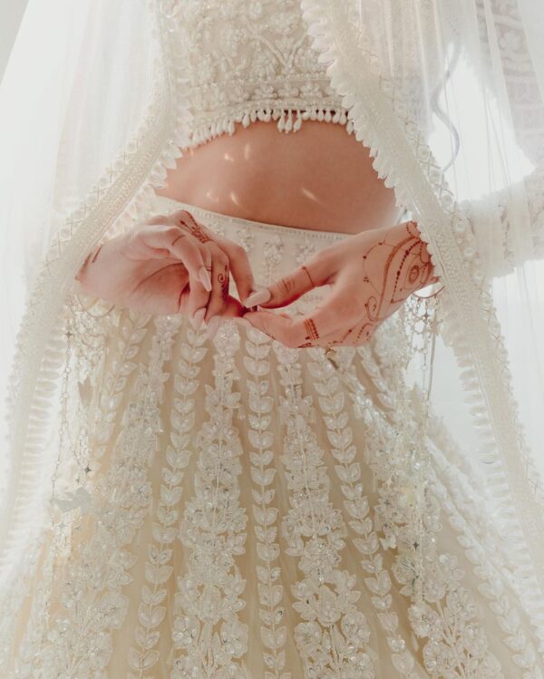designer wedding long veil lehenga choli