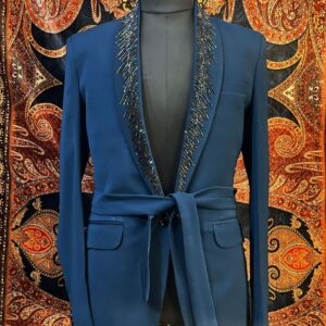 Designer blue Tuxedo suit