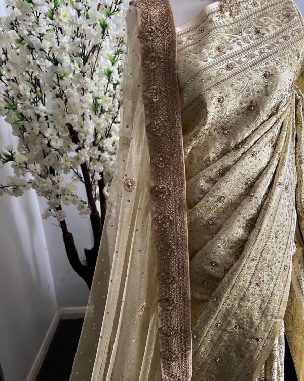 Designer saree collection with stone work