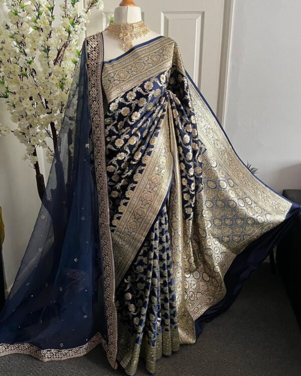 Blue Banarasi saree collection