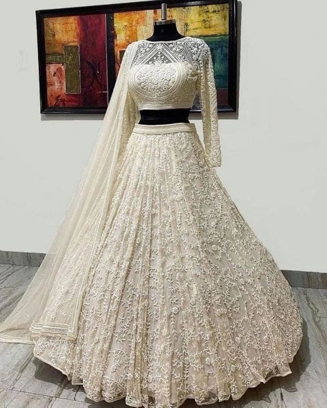 Silk Semi-stitched Bridal Hand Embroided Wedding Lehenga, Size: Free Size  at Rs 35000 in Kanpur