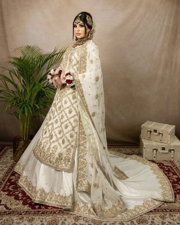 wedding long trail lehenga with kameez
