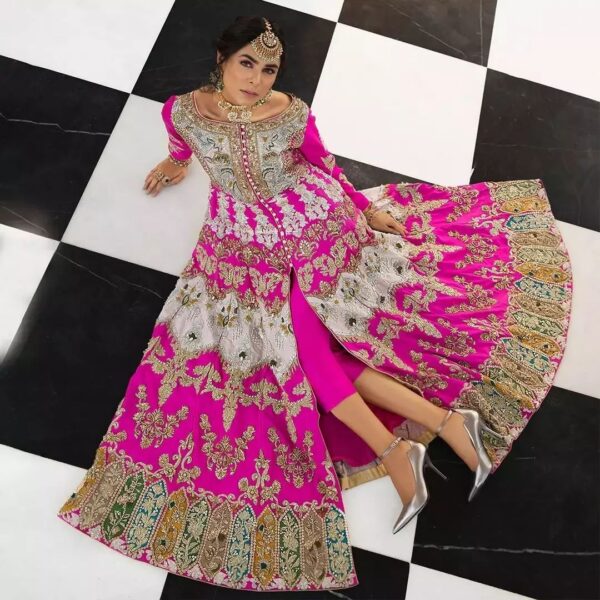 Designer anarkali with pant and embroidery
