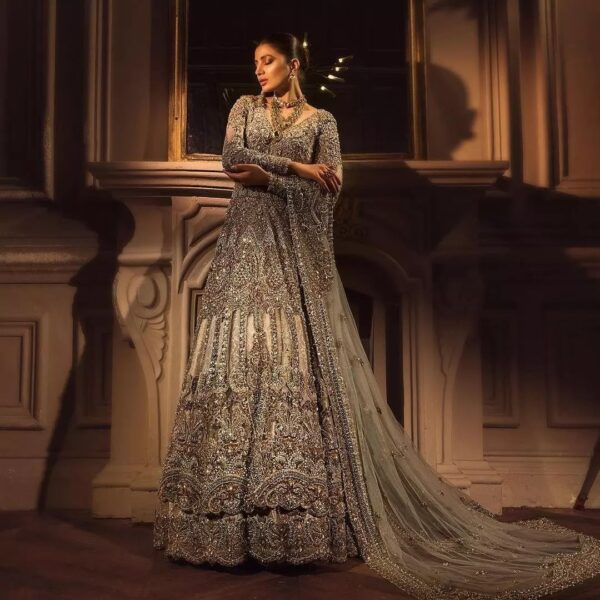 wedding anarkali with lehenga