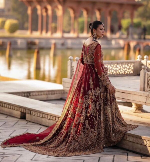 Pakistani wedding anarkali with lehenga