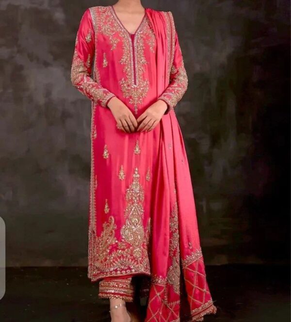 Designer palazzo with embroidered kameez