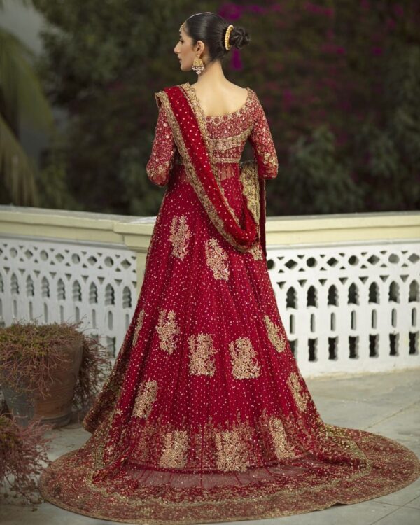 Designer wedding anarkali with lehenga