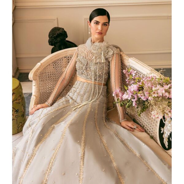 designer embroidered lehenga with crop top