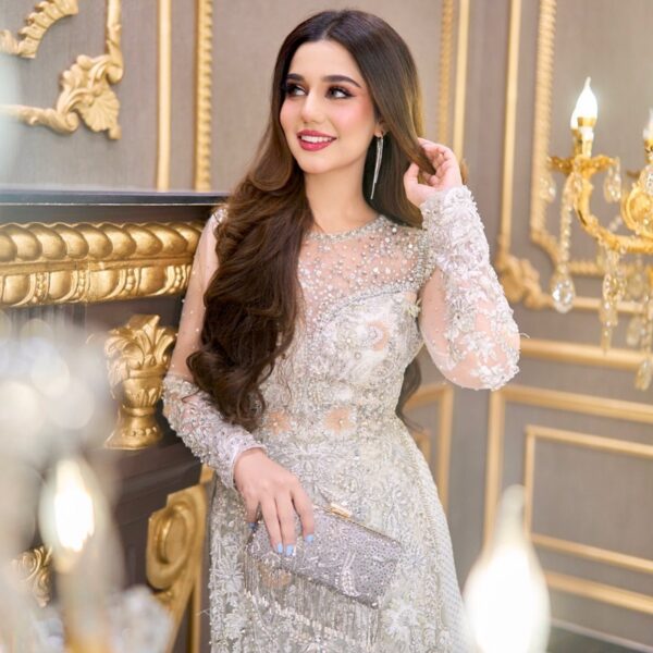 designer Partywear kameez with embroidery