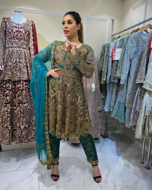 designer Partywear peplum with pant