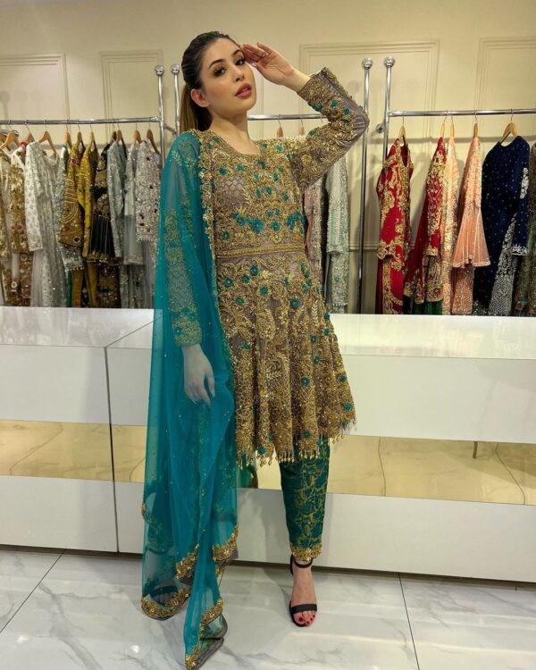 Designer partywear peplum with pant