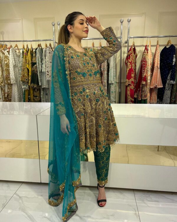 designer Partywear peplum with pant