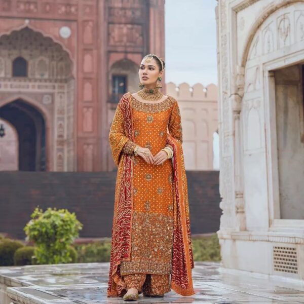 Designer Partywear long kameez with palazzo