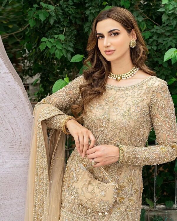 designer wedding embroidered sharara with kameez