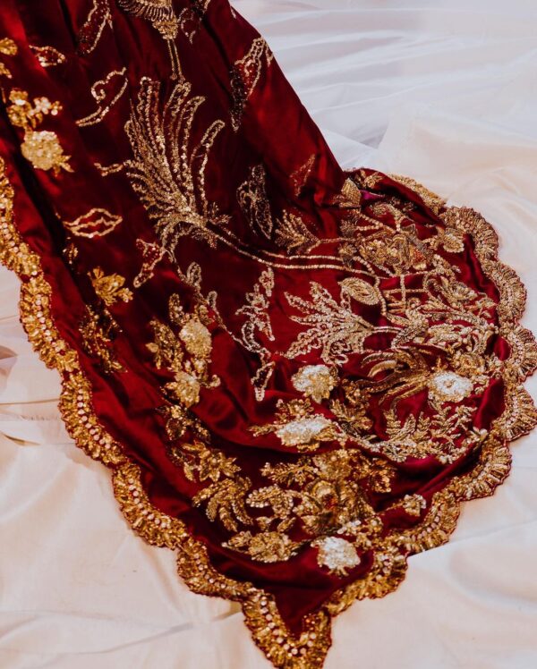 designer embroidered saree