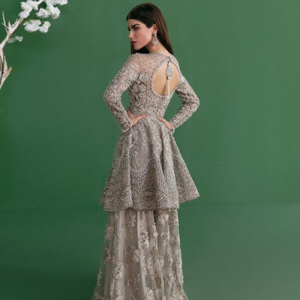 designer peplum with sharara