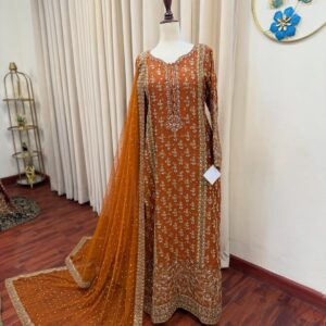 Orange Pakistani look