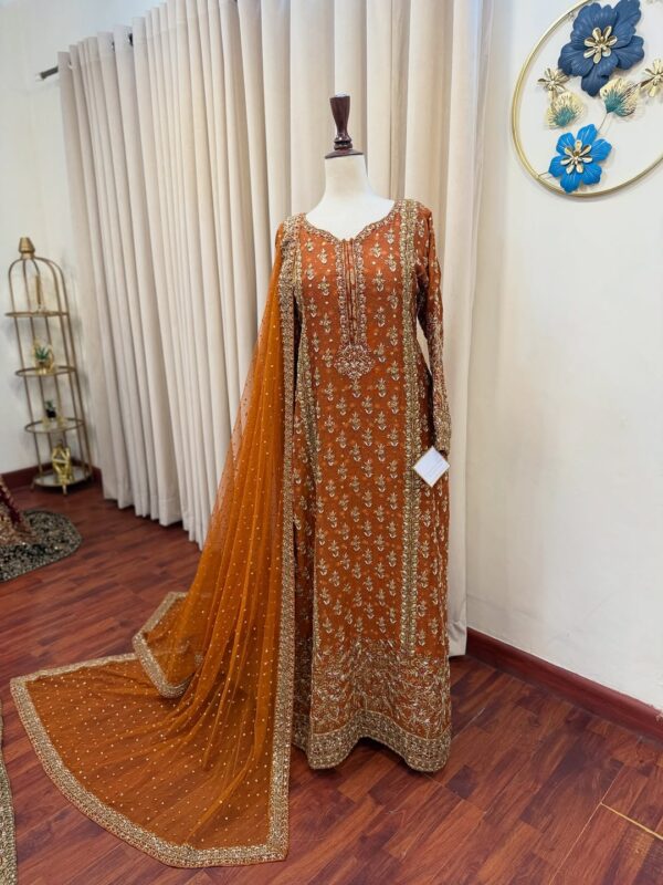 Orange Pakistani look