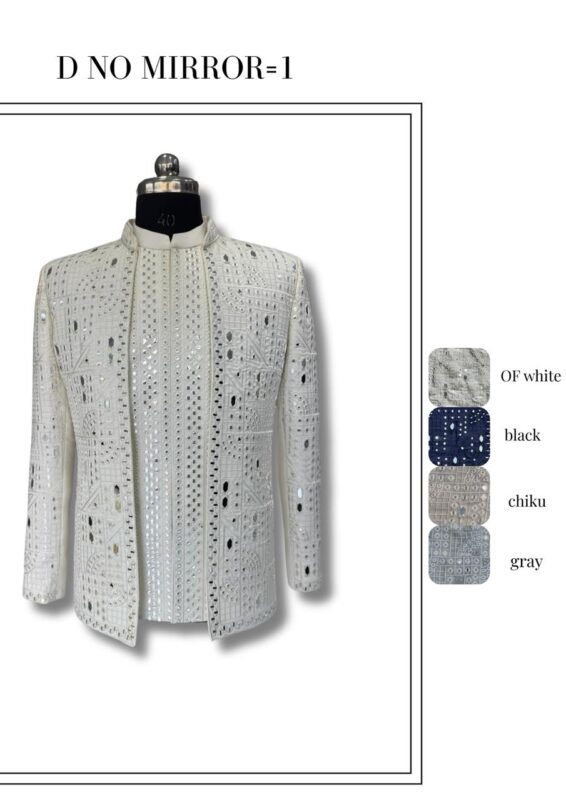 Golden Mirror Work Sherwani Golden Mirror Work Sherwani
