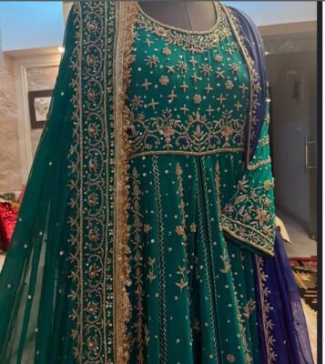 Pakistani Blue Maxi Gown Pakistani Blue Maxi Gown
