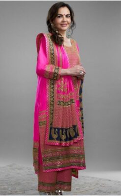 Neeta Ambani Pink Dandiya Special Suit Neeta Ambani Pink Dandiya Special Suit