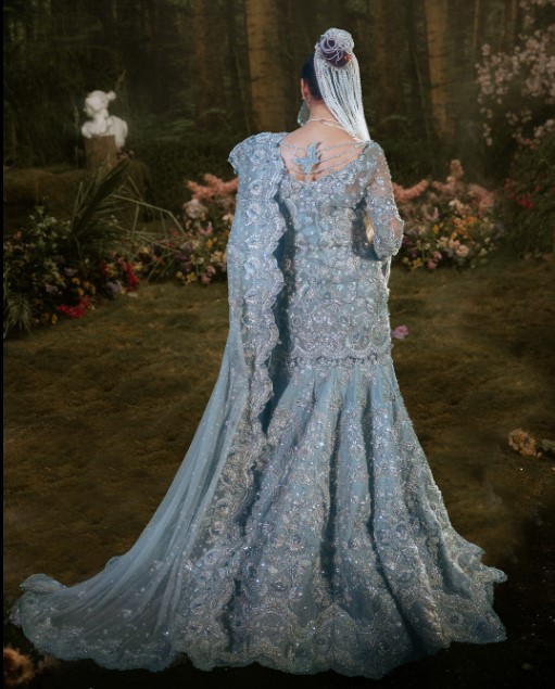 mermaid silhouette wedding dress
designer wedding gown India