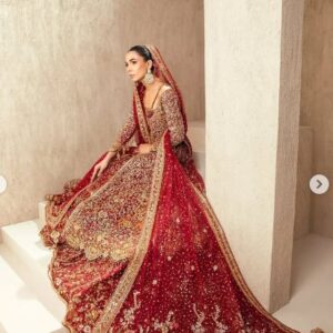 Red bridal lehenga