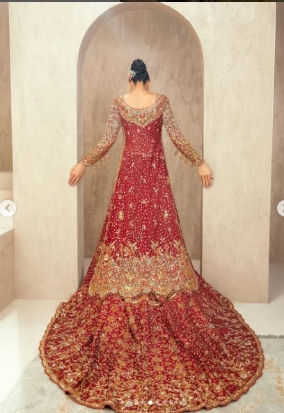 royal bridal look kshkin pakistani dress
