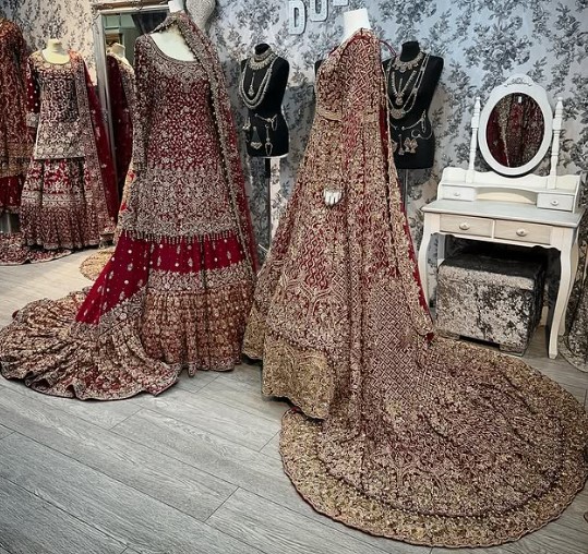 Royal Pakistani Long Bridal Trail 2026 Dress heritage meets regal bride 6 49.6 2