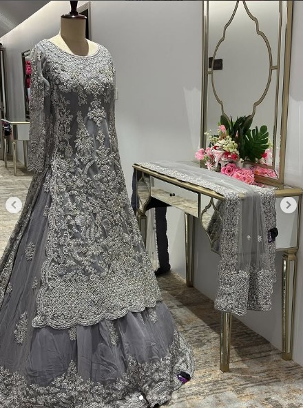 naqshi embroidery wedding dress
premium net bridal wear