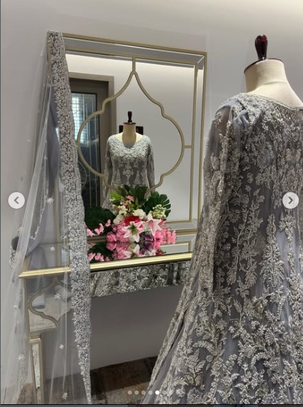 luxury bridal brand Kshkin
hand embroidery bridal gown