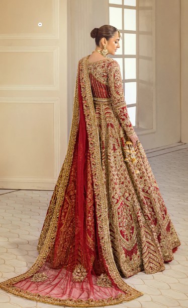 Pakistani bridal lehenga
Pakistani red bridal lehenga
