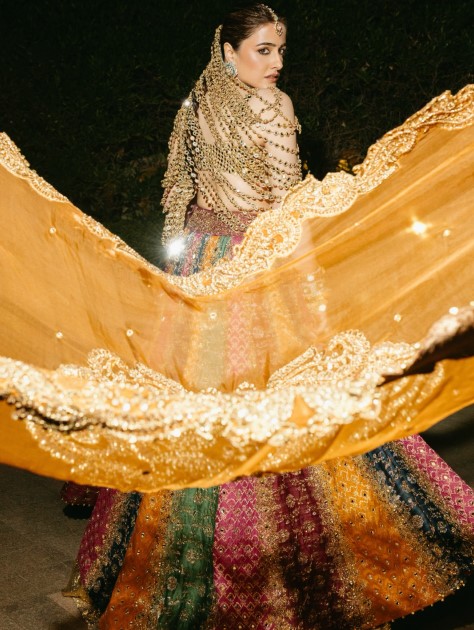 best multicolor wedding lehenga for bride
custom designer wedding lehenga