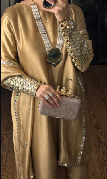 Original Mirror Work Suit in sheesha Silk with Best 2026 Designer Dupatta 5 10.6