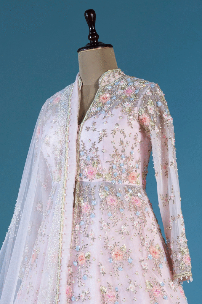 online pastel bridal anarkali