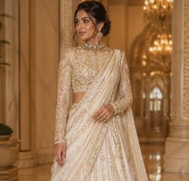 White Handwork Designer Lehenga Bridal White Lehenga