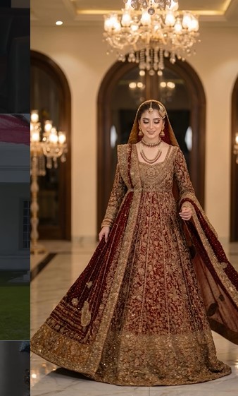 Pakistani Style Maroon Bridal Lehenga with Heavy Dupatta Work 2 designer lehenga choli
embroidered lehenga