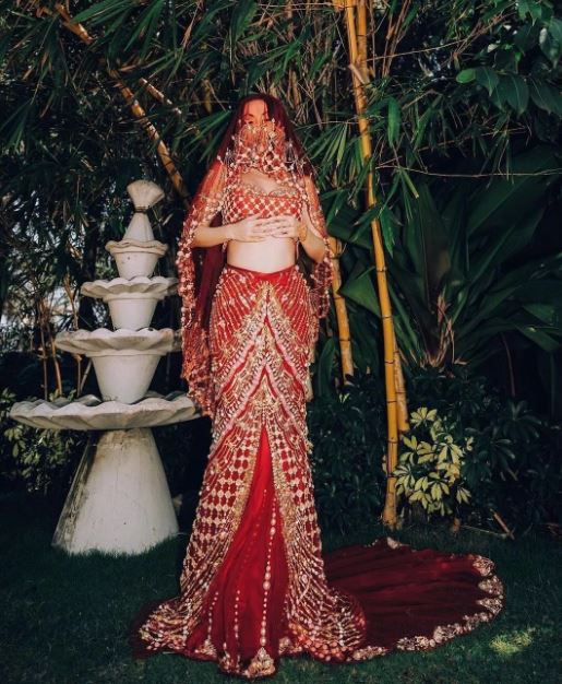 Pakistani Long Wedding Ready To wear Maxi Dress Stitched saree - DN-1065