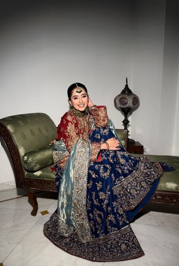 Royal Navy Blue Bridal Lehenga