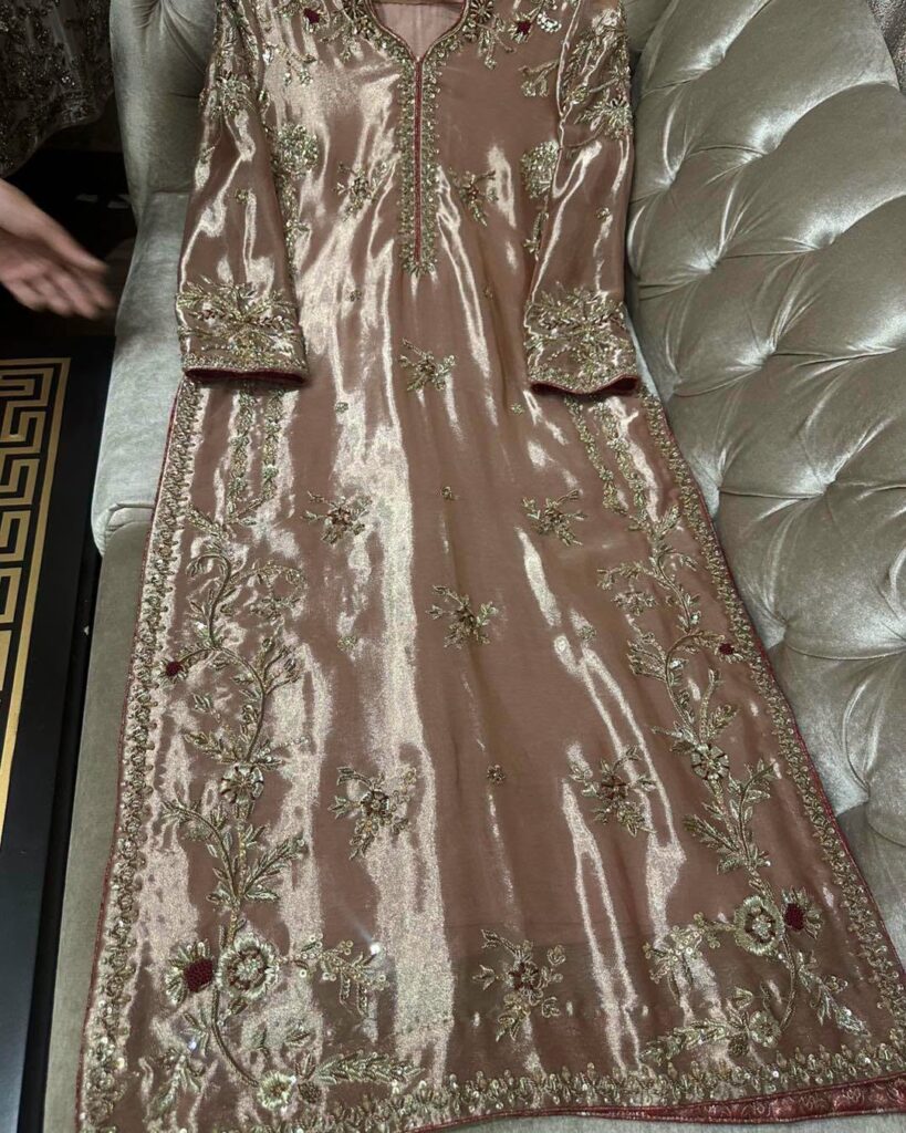 Green Golden Lehenga for Wedding Function